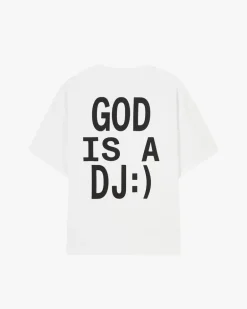 Camiseta God is a DJ Blanca