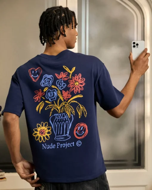 Camiseta Jarron Azul Marino