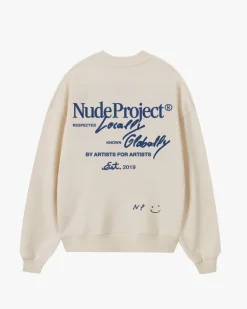 Crewneck Global Soon Blanco Crema