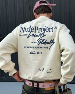 Crewneck Global Soon Blanco Crema