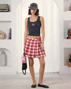 Falda Cuadros Roja