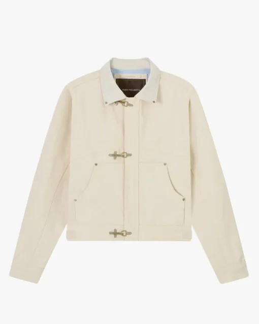 Heavy Canvas Trucker Jacket Offwhite