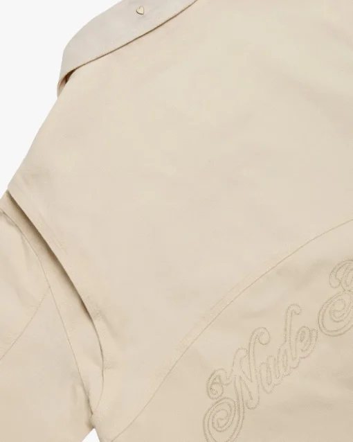 Heavy Canvas Trucker Jacket Offwhite