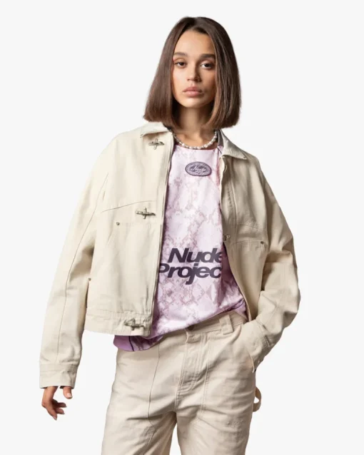 Heavy Canvas Trucker Jacket Offwhite