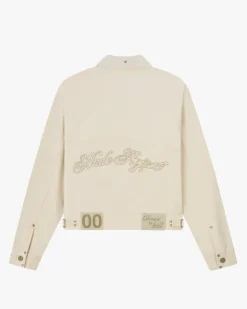 Heavy Canvas Trucker Jacket Offwhite