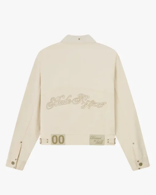 Heavy Canvas Trucker Jacket Offwhite