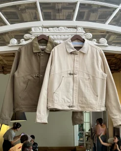 Heavy Canvas Trucker Jacket Offwhite