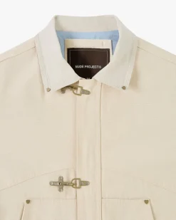 Heavy Canvas Trucker Jacket Offwhite