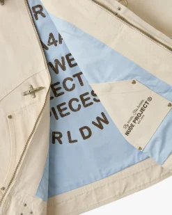 Heavy Canvas Trucker Jacket Offwhite