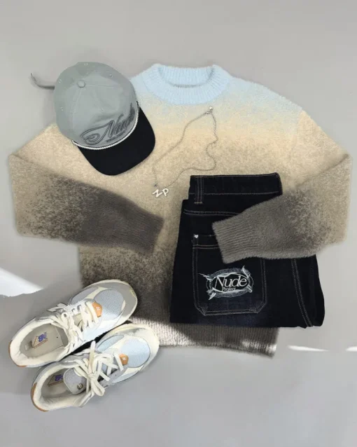 Jersey Gradient Cozy Azul Cielo