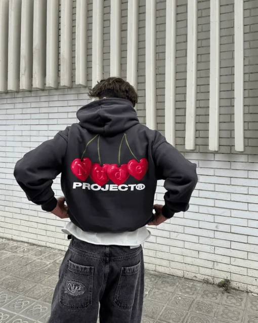 Sudadera Cherry Gris Oscuro