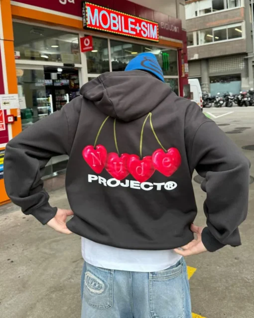 Sudadera Cherry Gris Oscuro