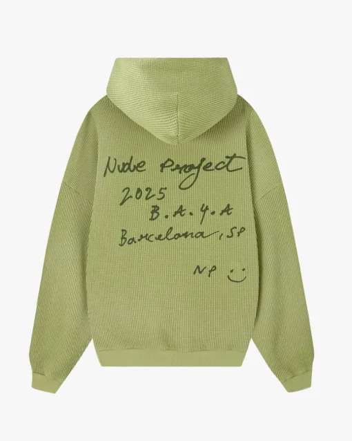 Sudadera con Cremallera Global Soon Waffle Verde