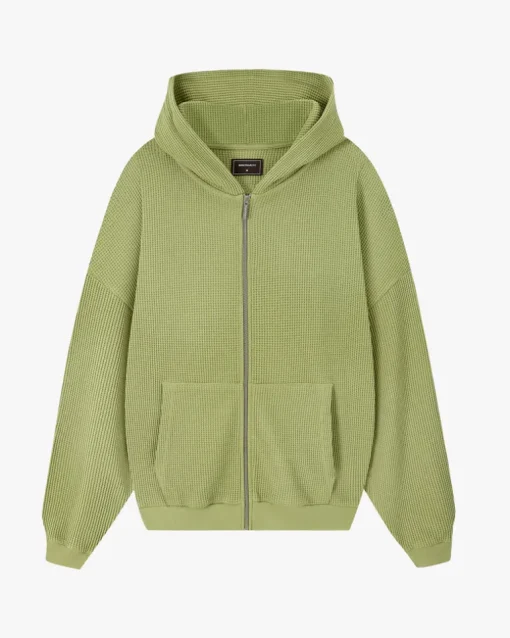 Sudadera con Cremallera Global Soon Waffle Verde
