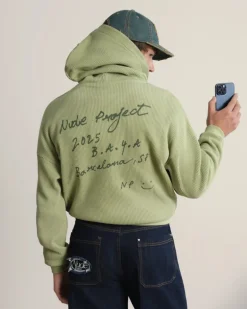 Sudadera con Cremallera Global Soon Waffle Verde