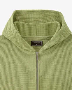 Sudadera con Cremallera Global Soon Waffle Verde