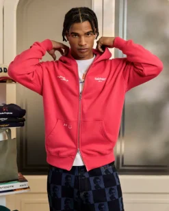 Sudadera Con Cremallera Global Soon Frambuesa