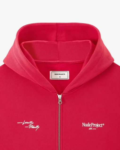 Sudadera Con Cremallera Global Soon Frambuesa