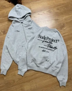 Sudadera Con Cremallera Global Soon Gris