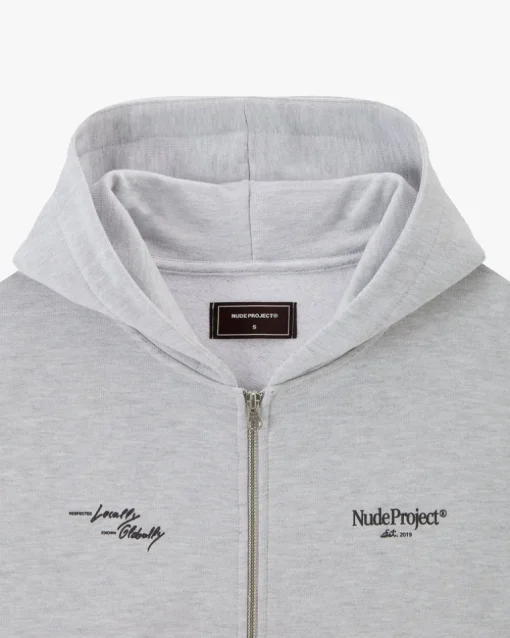 Sudadera Con Cremallera Global Soon Gris