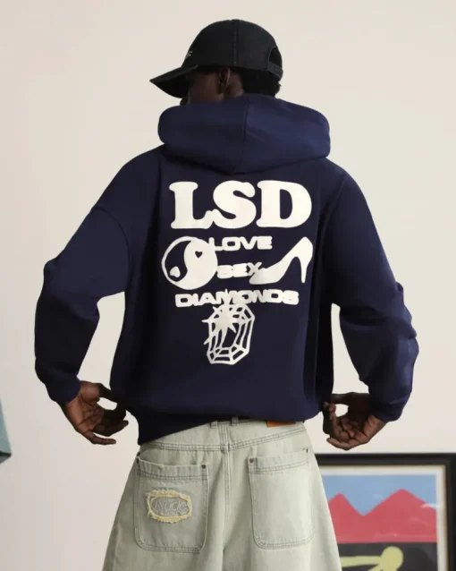 Sudadera Love SD Azul Marino Washed