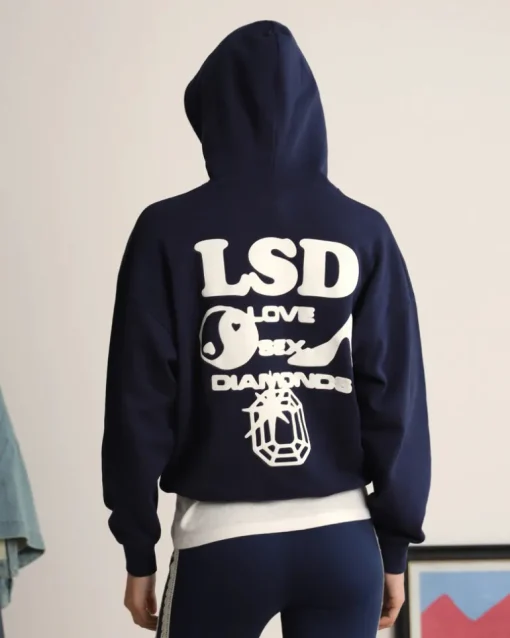 Sudadera Love SD Azul Marino Washed
