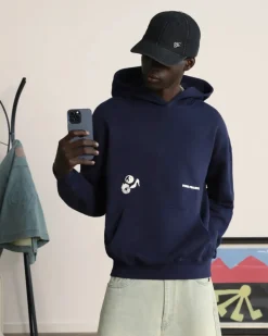Sudadera Love SD Azul Marino Washed