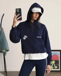 Sudadera Love SD Azul Marino Washed