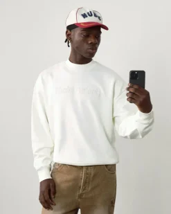 Sudadera Sin Capucha Blanco Crema