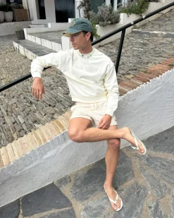 Sudadera Sin Capucha Blanco Crema