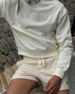 Sudadera Sin Capucha Blanco Crema