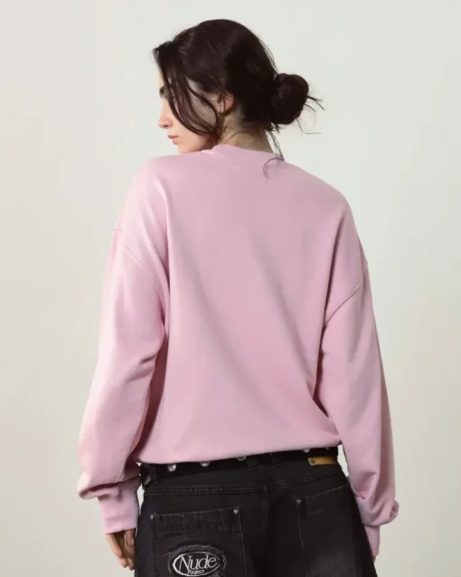 Sudadera Sin Capucha Rosa